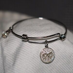 Silver Infinity Charm Bracelet